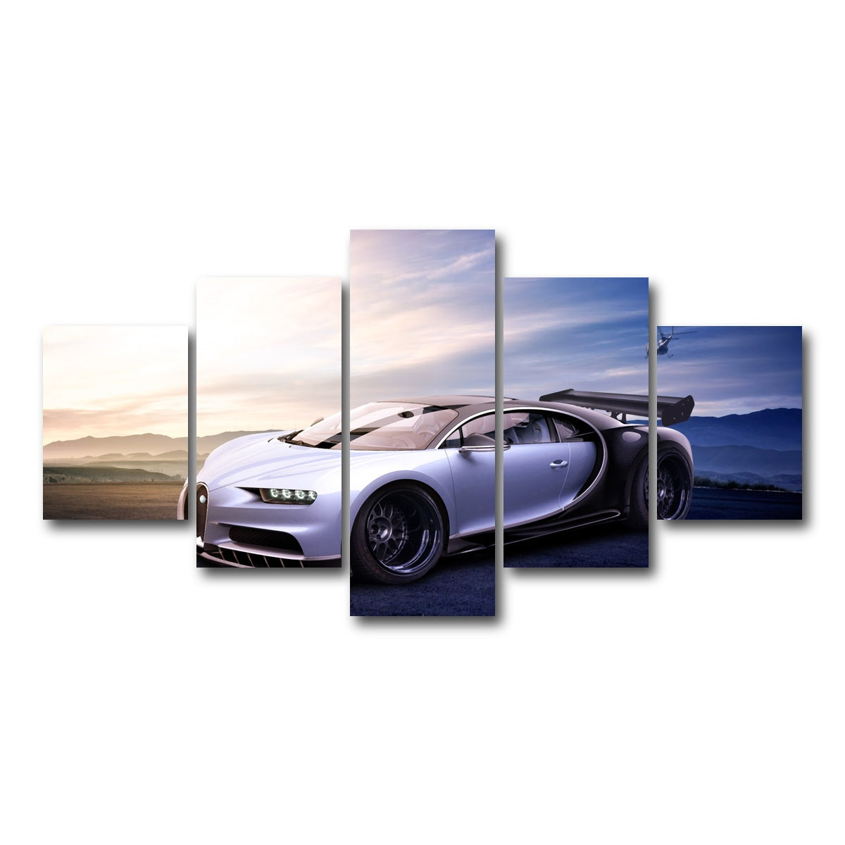 AUTO-MOCKUP WHITE | Bugatti V4 | 5 Piece | Gallery Wrap Canvas | group=5_short