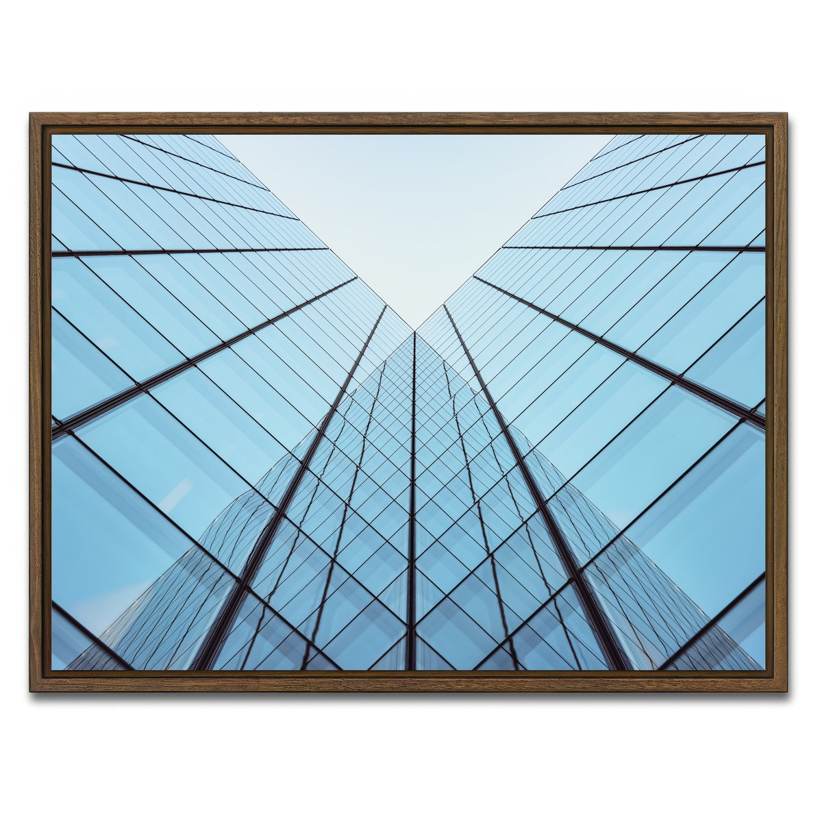 AUTO-MOCKUP WHITE | Building Corner | 1 Piece | Walnut Framed Canvas | group=4x3