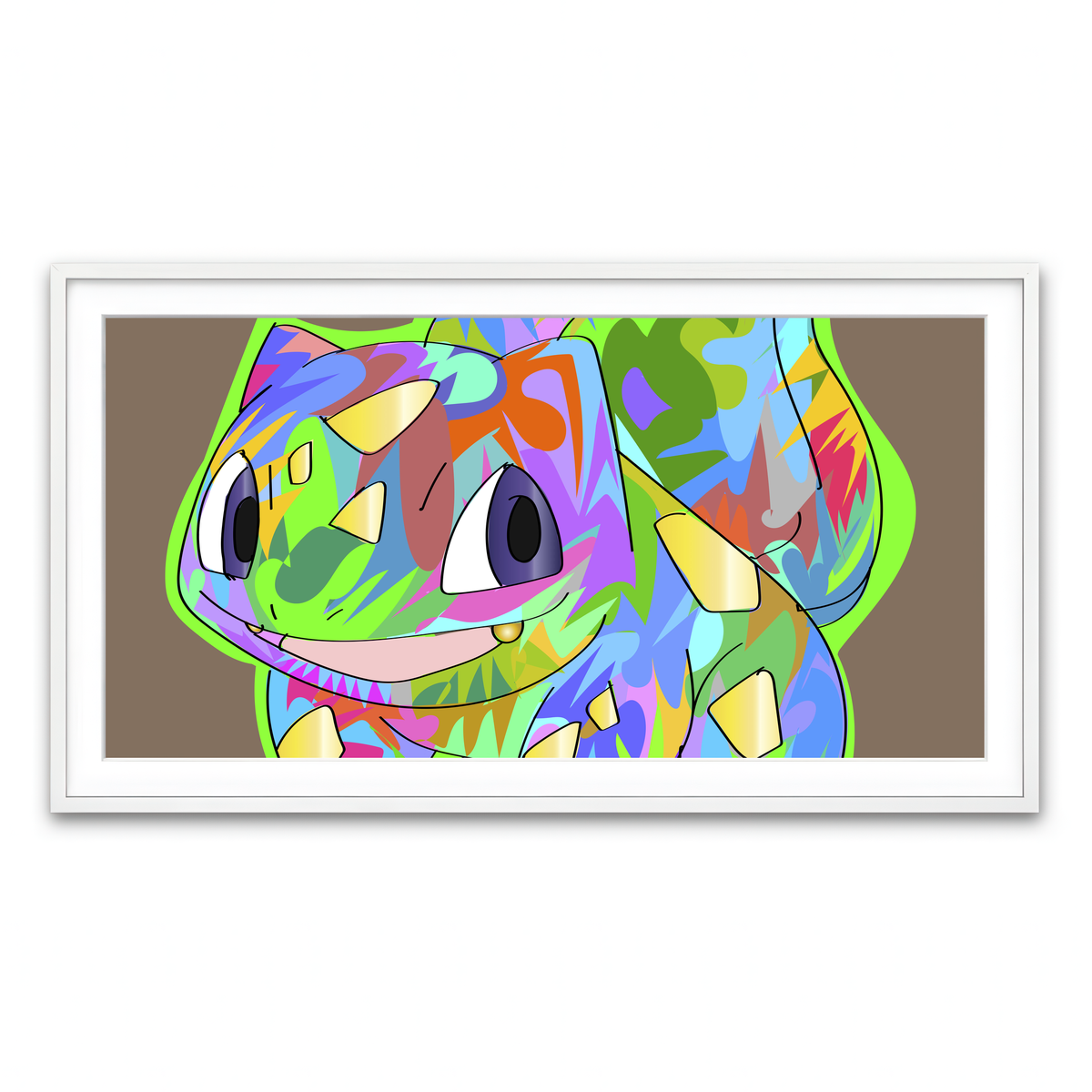 Framed Print 2x1 White