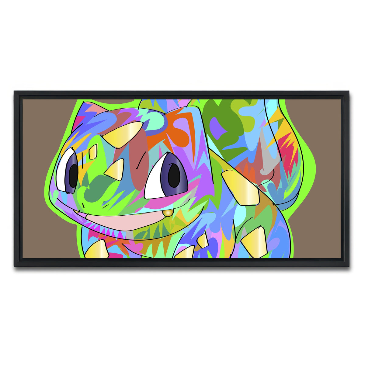 AUTO-MOCKUP WHITE | Bulbasaur | 1 Piece | Black Framed Canvas | group=2x1