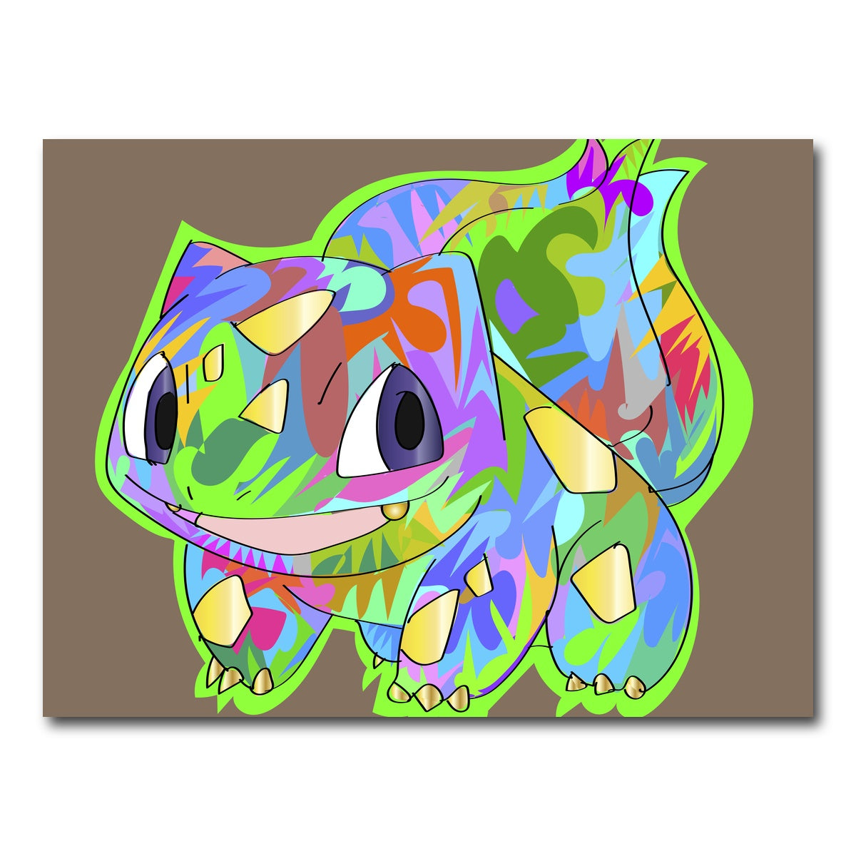AUTO-MOCKUP WHITE | Bulbasaur | 1 Piece | Gallery Wrap Canvas | group=4x3