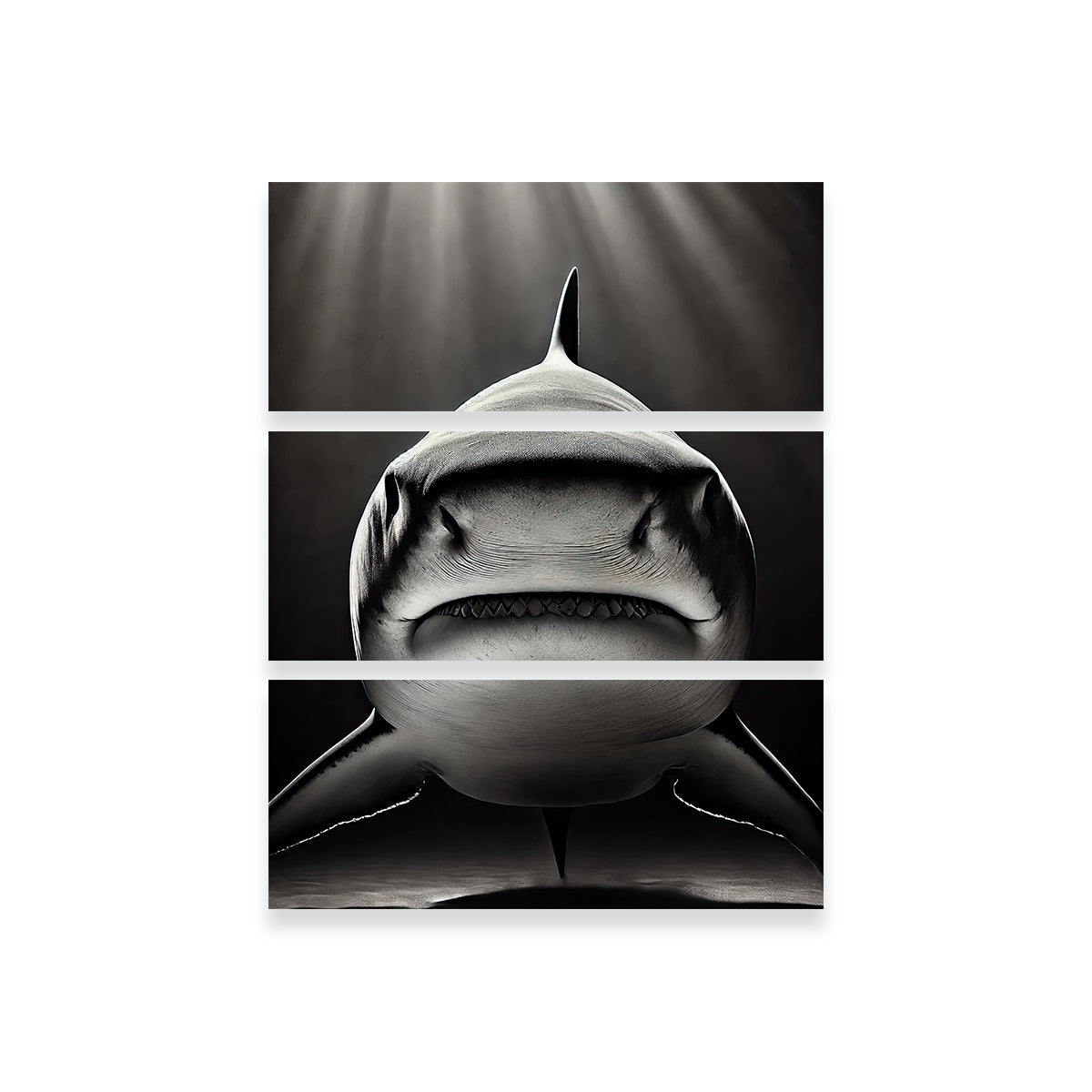 Bull Shark Head On Wall Art