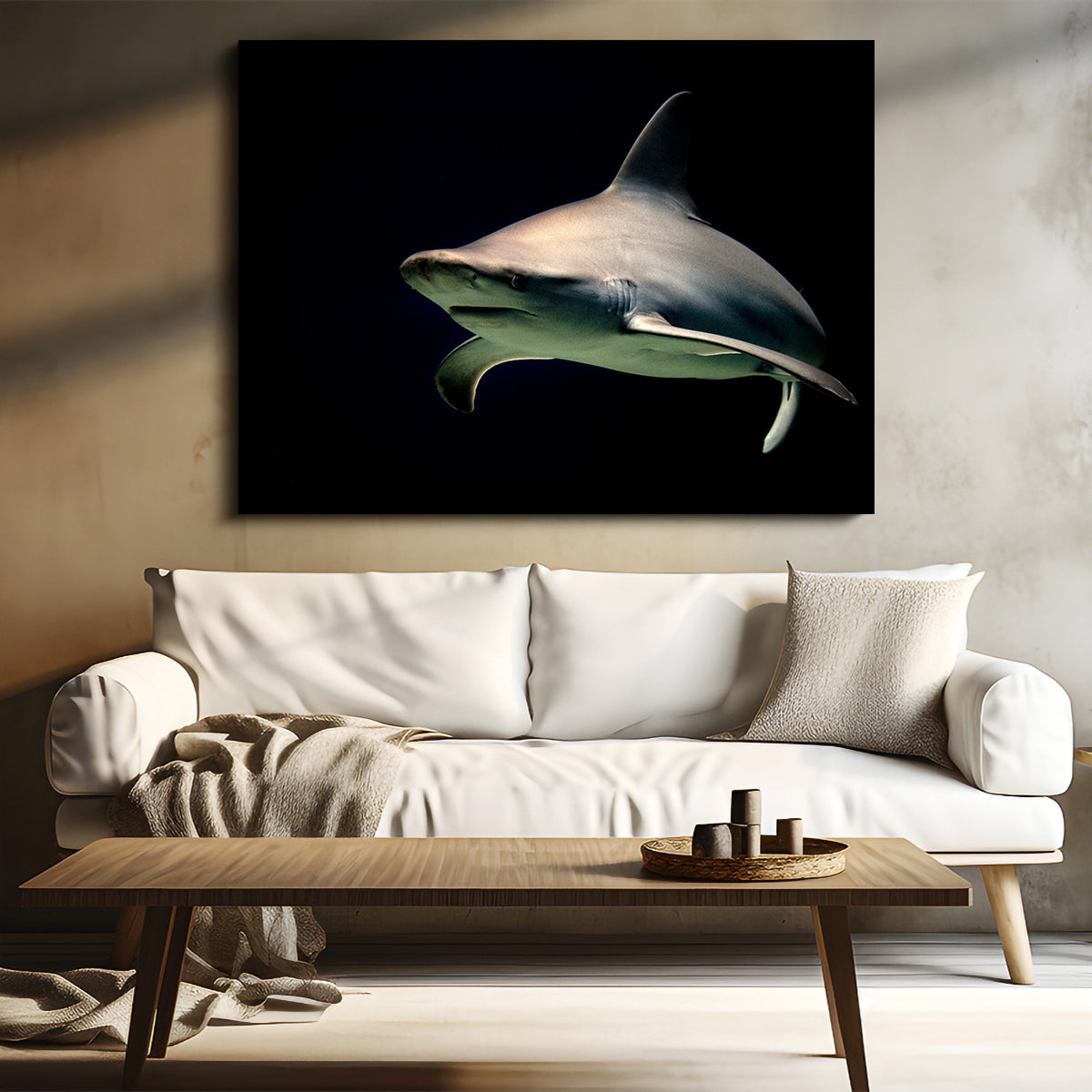 Bull Shark at Night Wall Art
