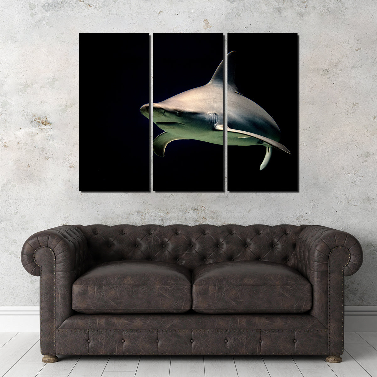 Bull Shark at Night Wall Art