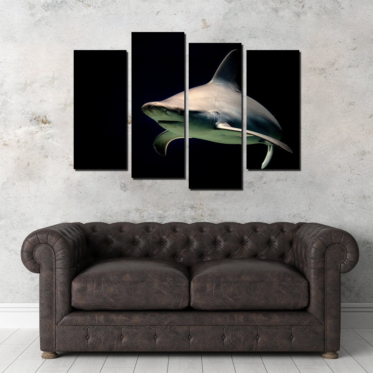 Bull Shark at Night Wall Art