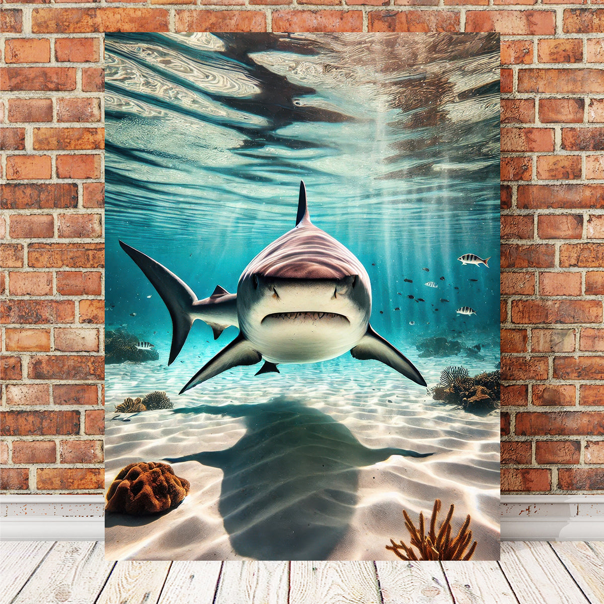 Bull Shark in Shallow Waters Wall Art