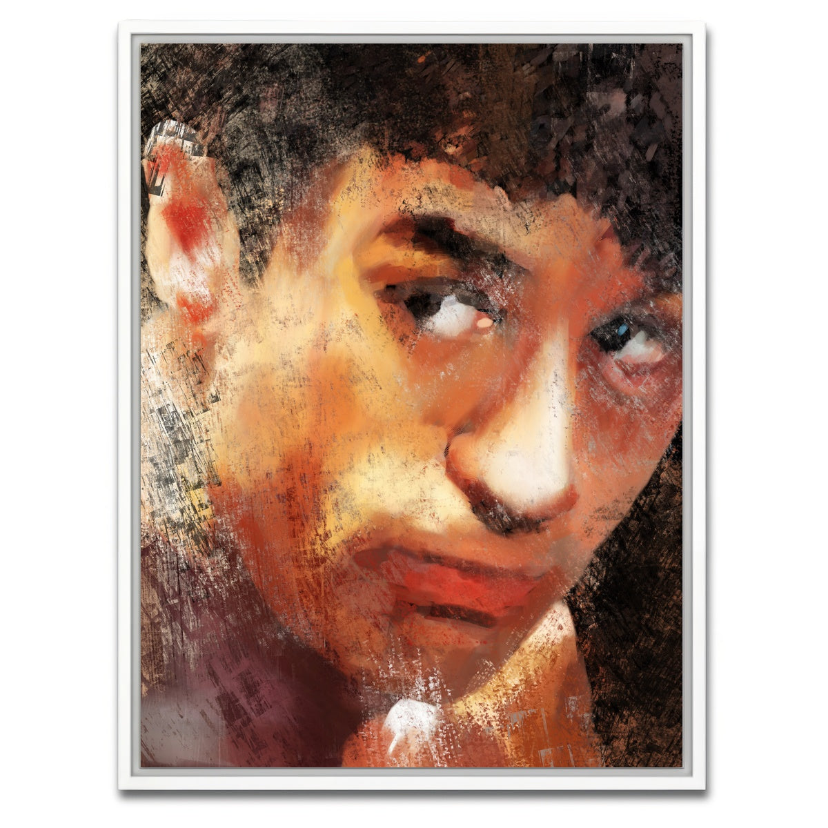 AUTO-MOCKUP WHITE | Bull | 1 Piece | White Framed Canvas | group=3x4