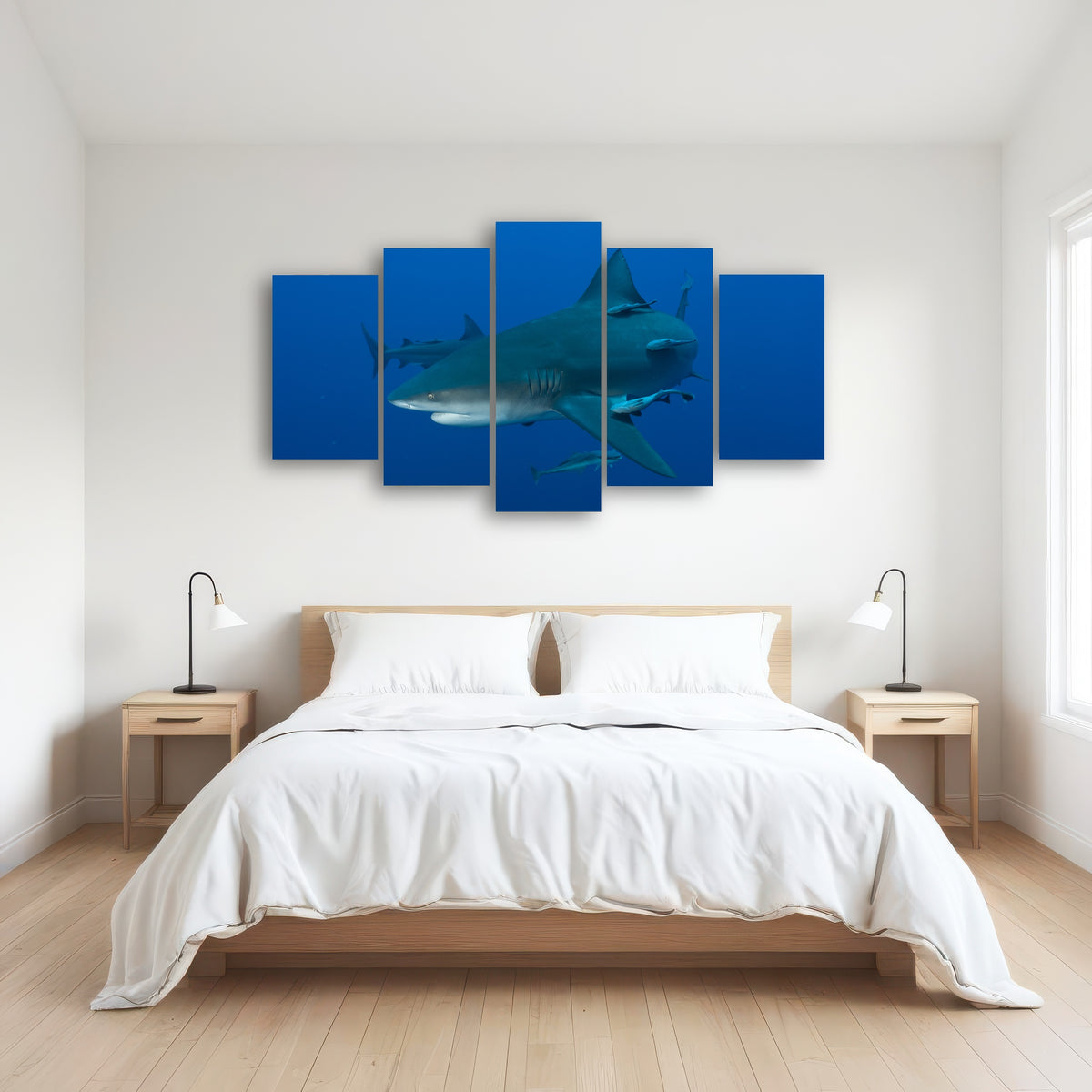 AUTO-MOCKUP ROOM | Bull shark and Remoras