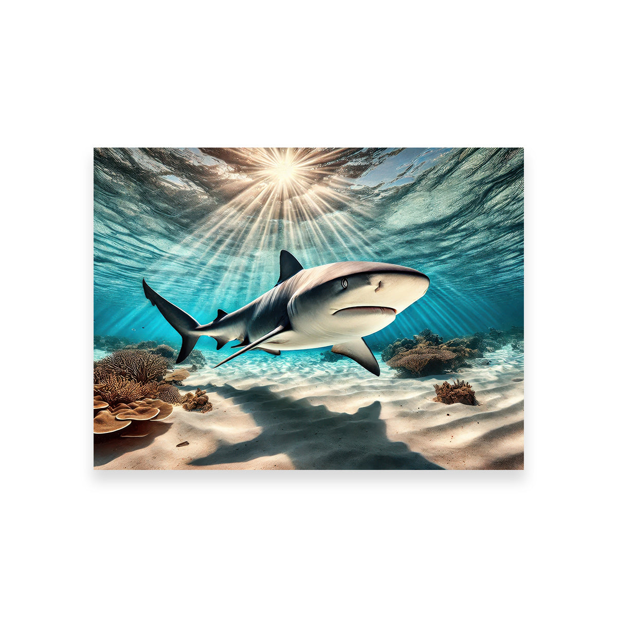 Bull Shark in Tropical Waters Wall Art