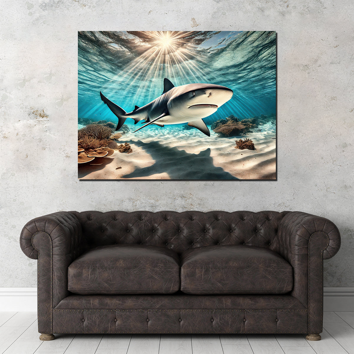 Bull Shark in Tropical Waters Wall Art