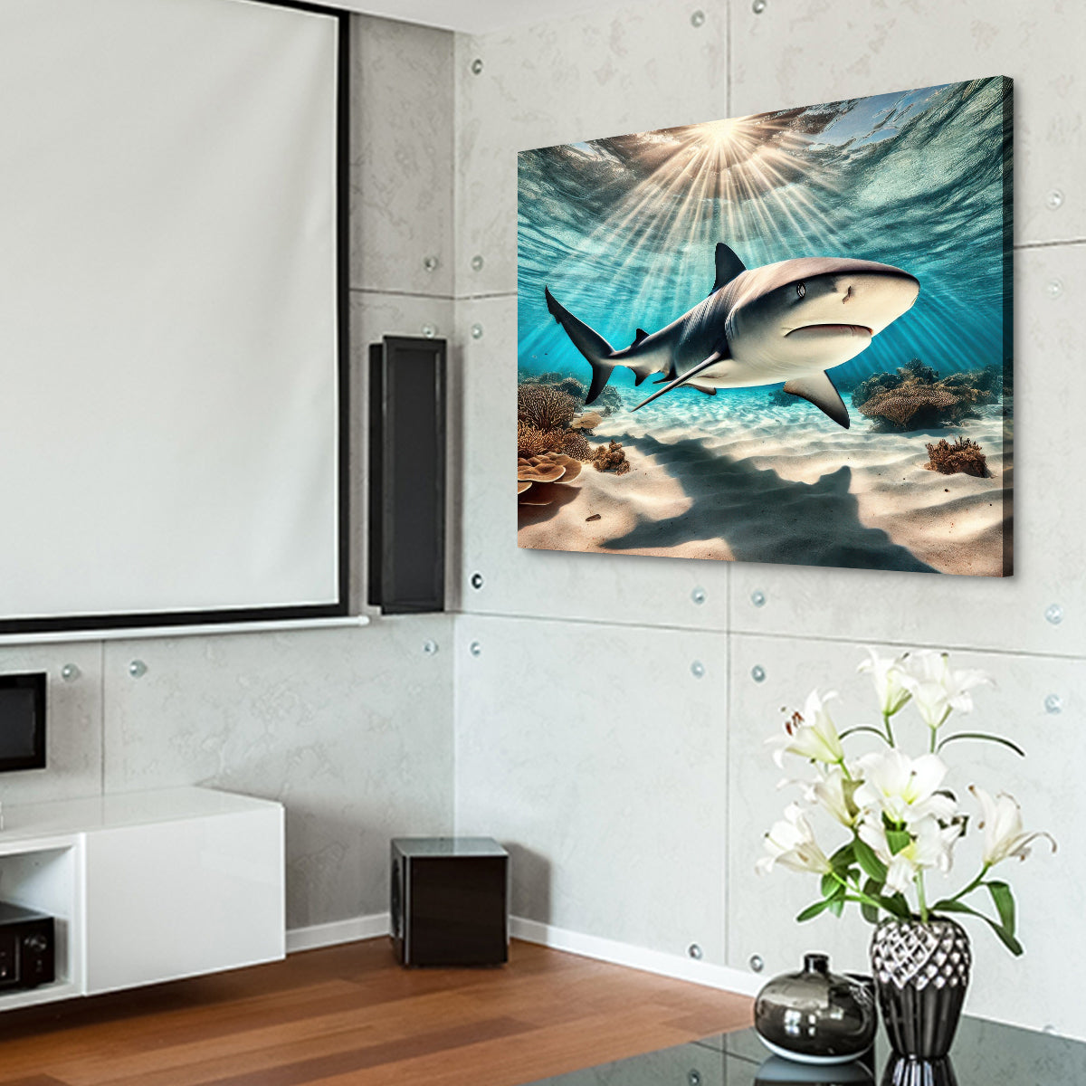 Bull Shark in Tropical Waters Wall Art