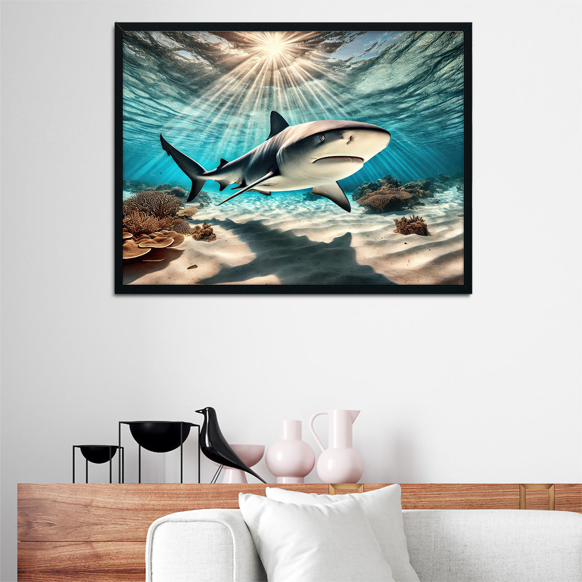 Bull Shark in Tropical Waters Wall Art