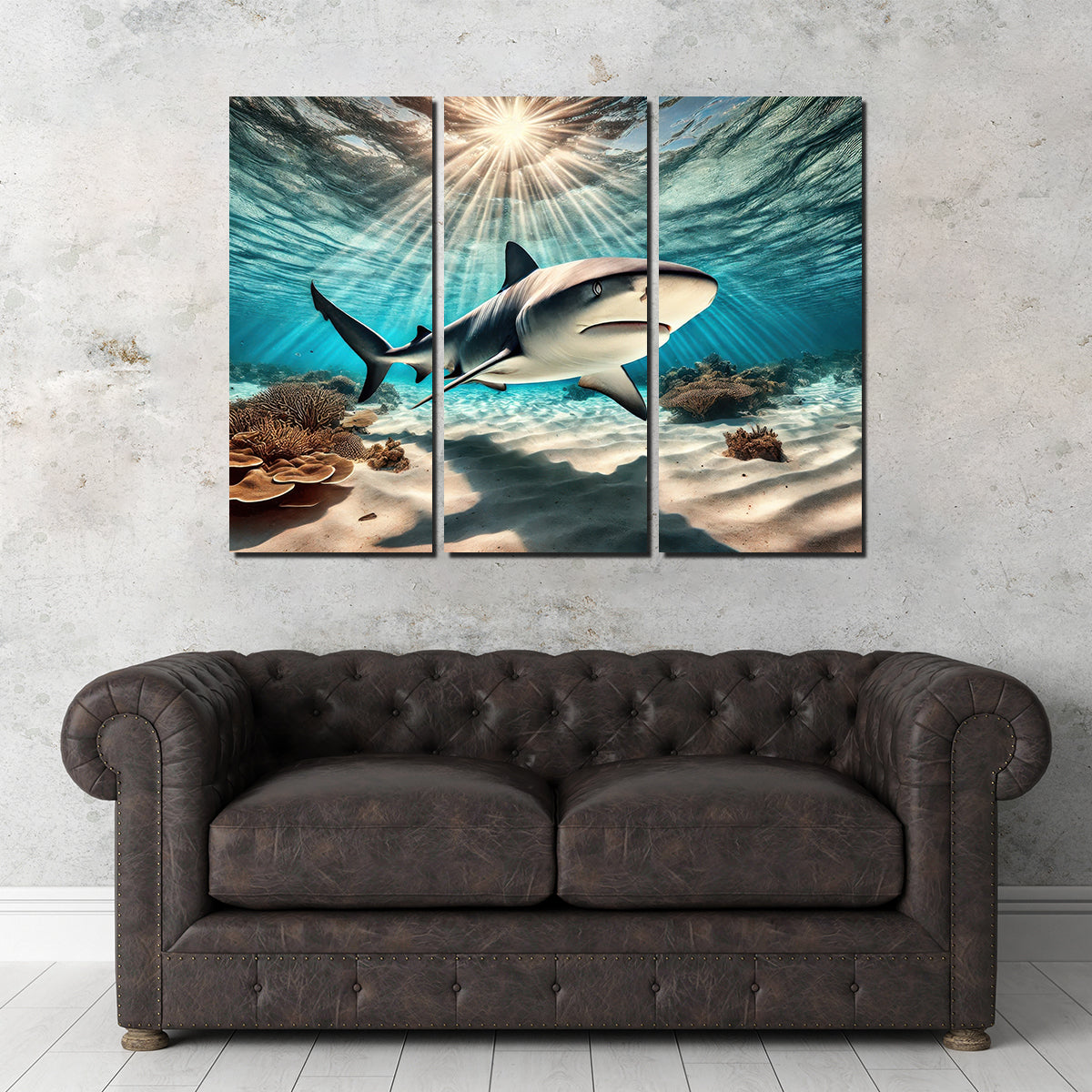 Bull Shark in Tropical Waters Wall Art