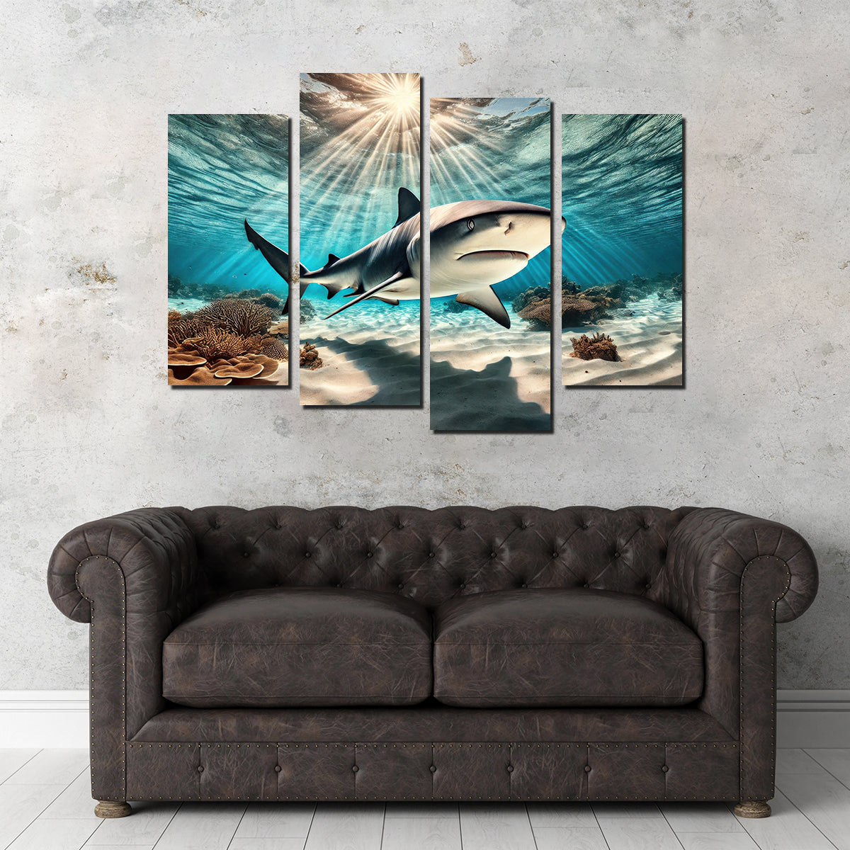 Bull Shark in Tropical Waters Wall Art