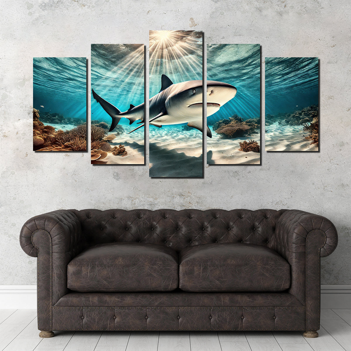 Bull Shark in Tropical Waters Wall Art