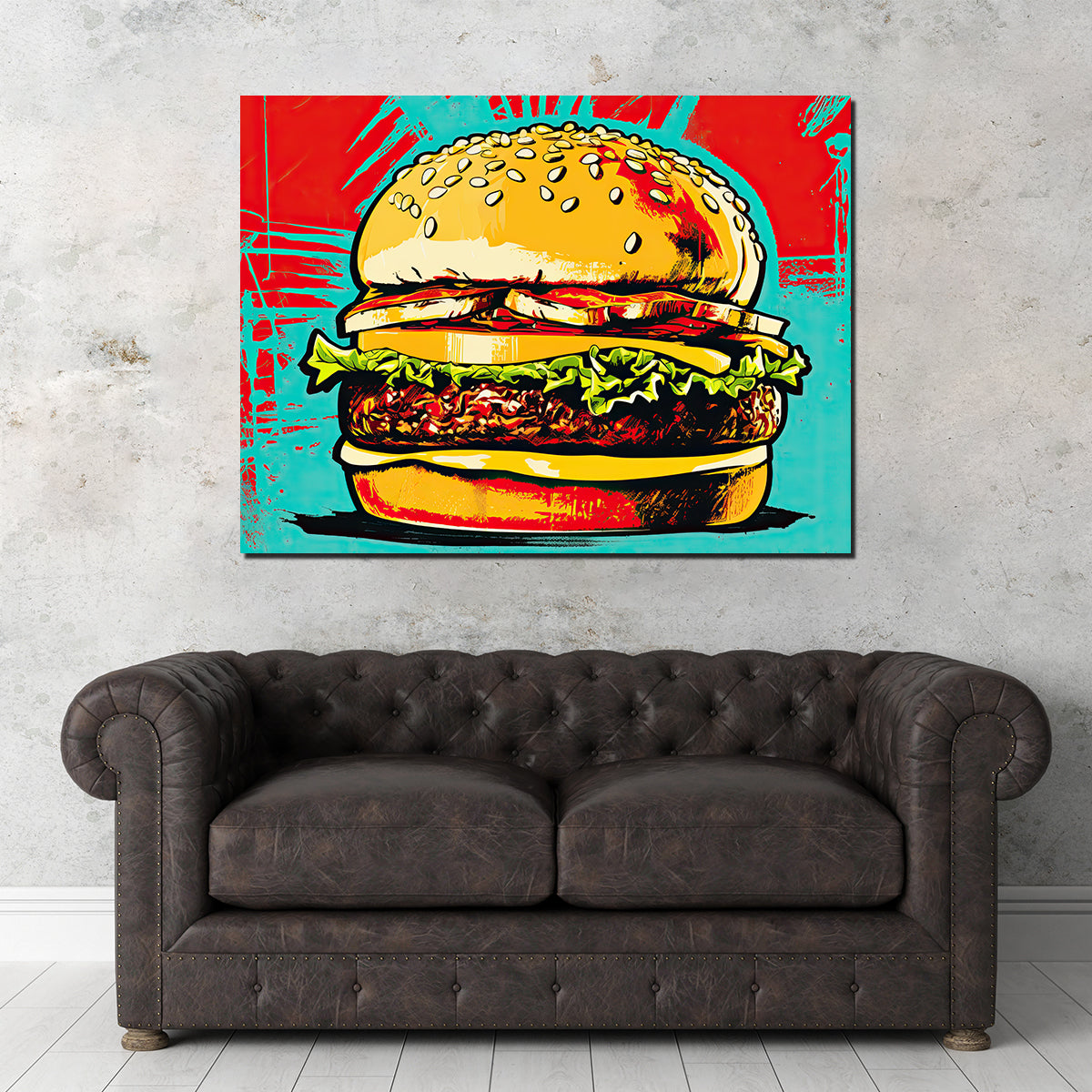 Burger King Warhol Style Wall Art