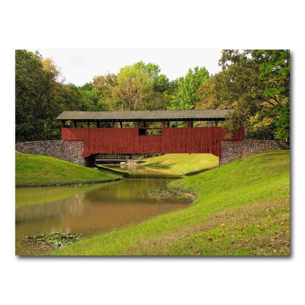 AUTO-MOCKUP WHITE | Burns Park Covered Bridge | 1 Piece | Gallery Wrap Canvas | group=4x3