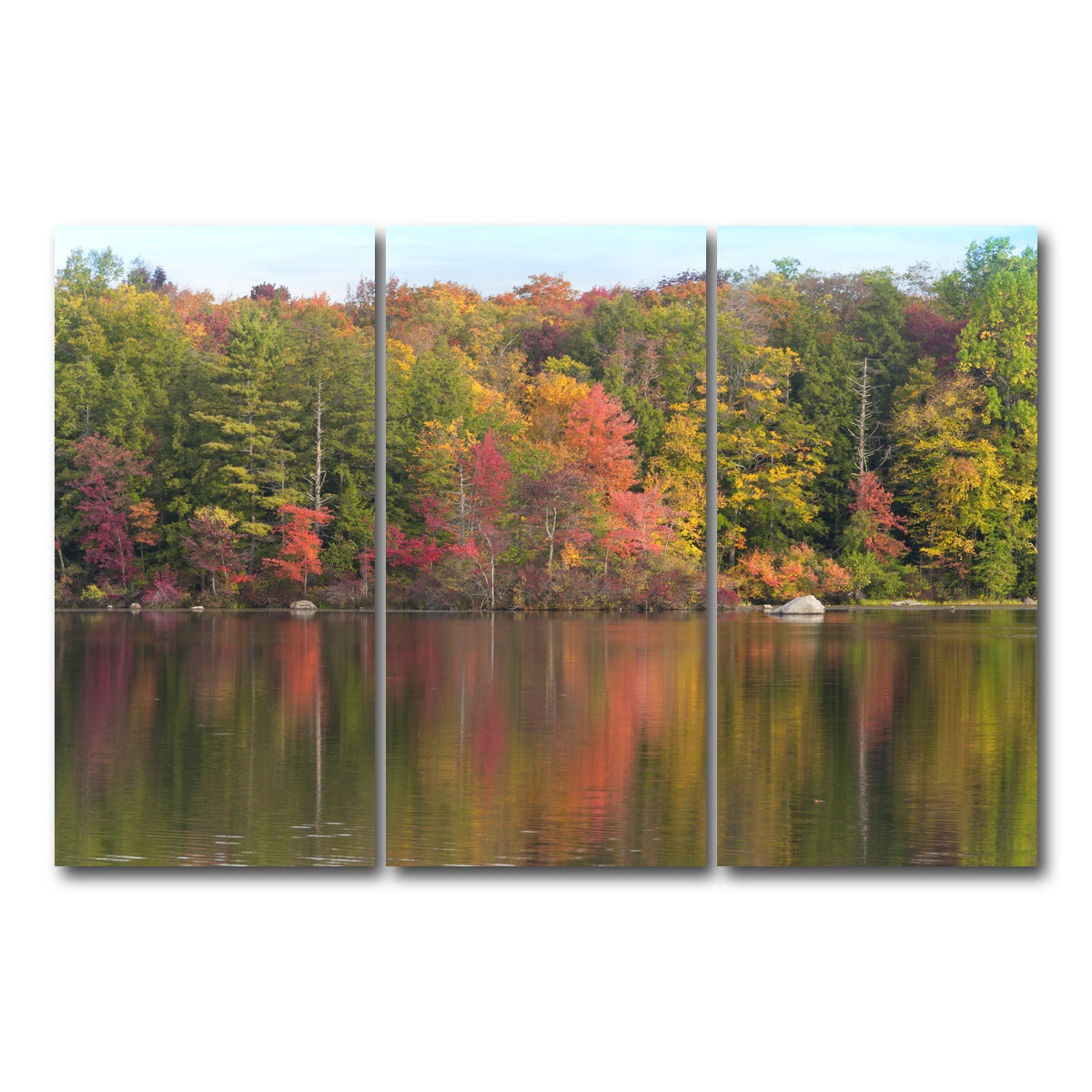 AUTO-MOCKUP WHITE | Burr Pond State Park | 3 Piece | Gallery Wrap Canvas | group=12x24