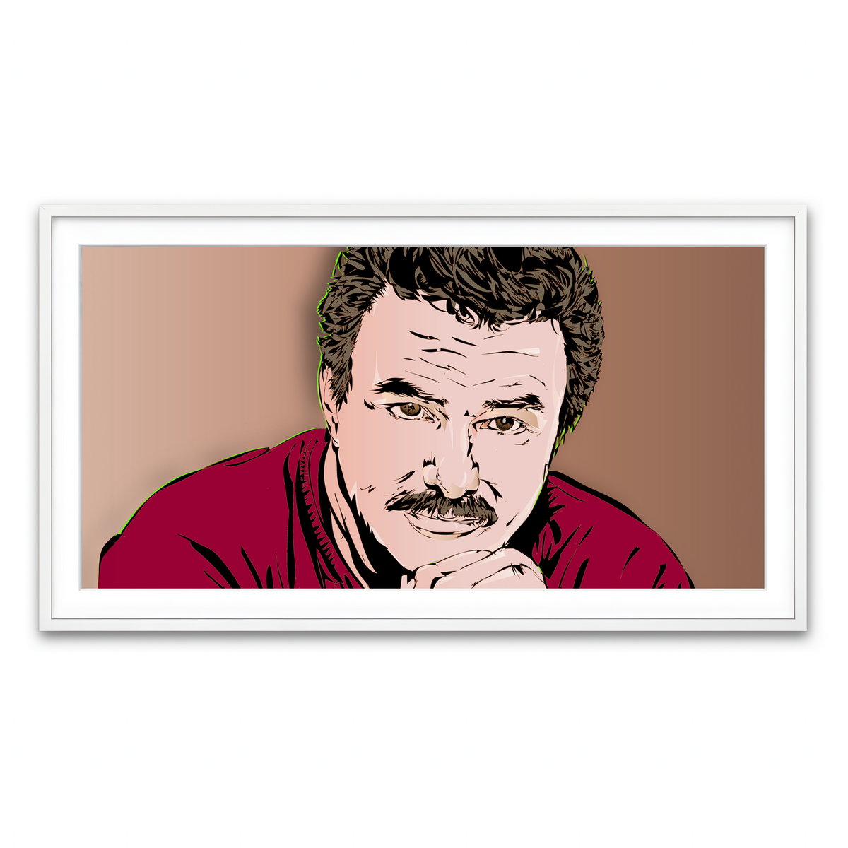 Framed Print 2x1 White