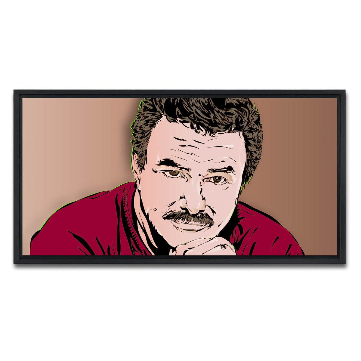AUTO-MOCKUP WHITE | Burt Reynolds | 1 Piece | Black Framed Canvas | group=2x1