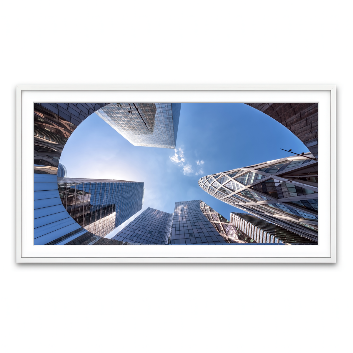 Framed Print 2x1 White