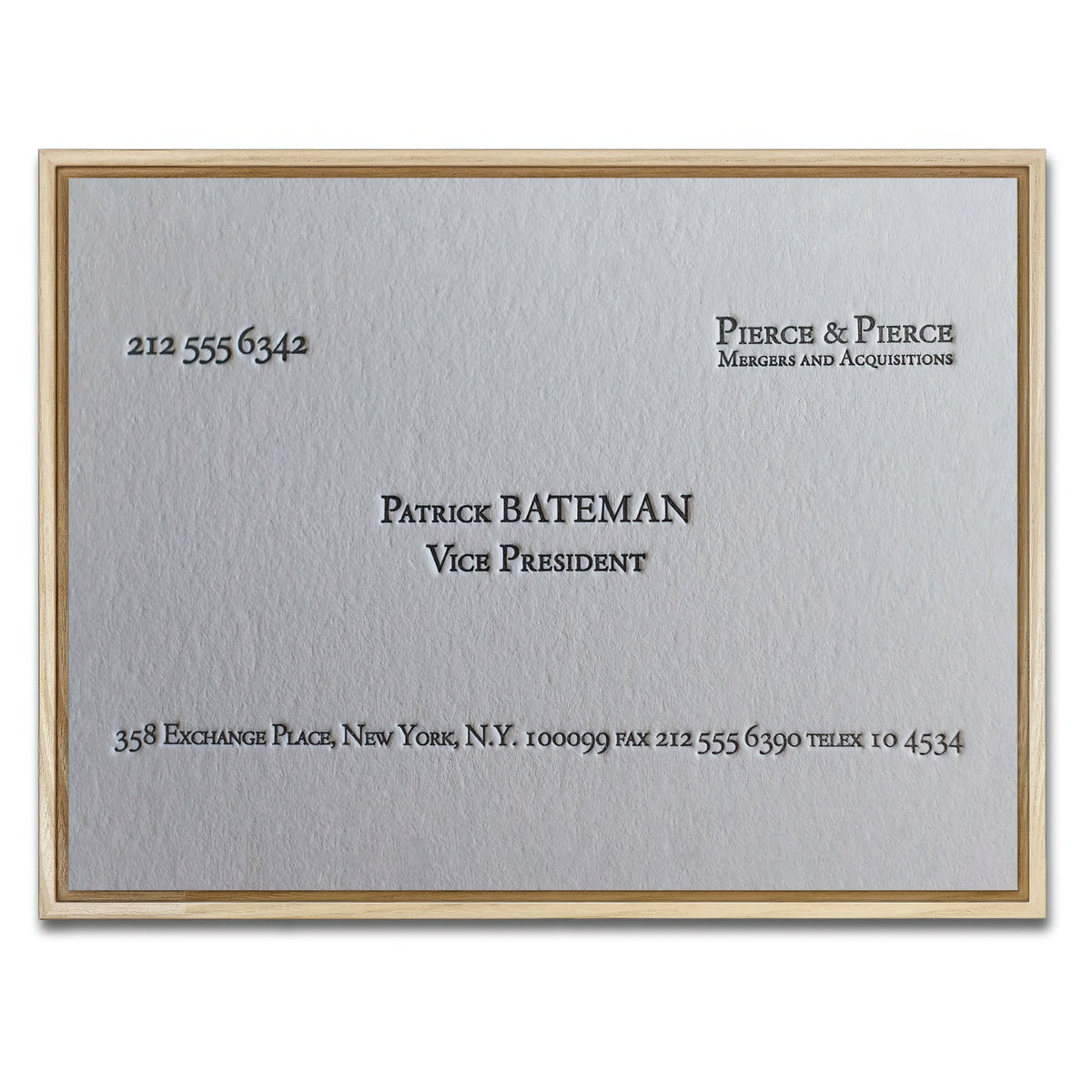 AUTO-MOCKUP WHITE | Business Card | 1 Piece | Natural Framed Canvas | group=4x3