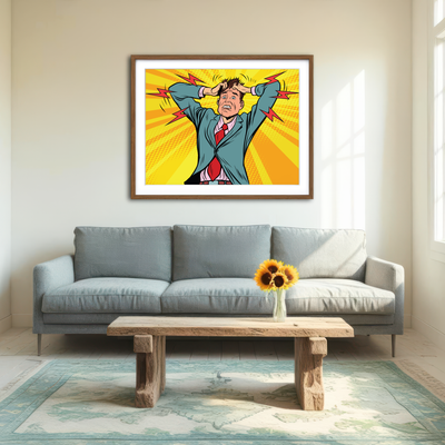 AUTO-MOCKUP ROOM | Businessman Panic Wall Art