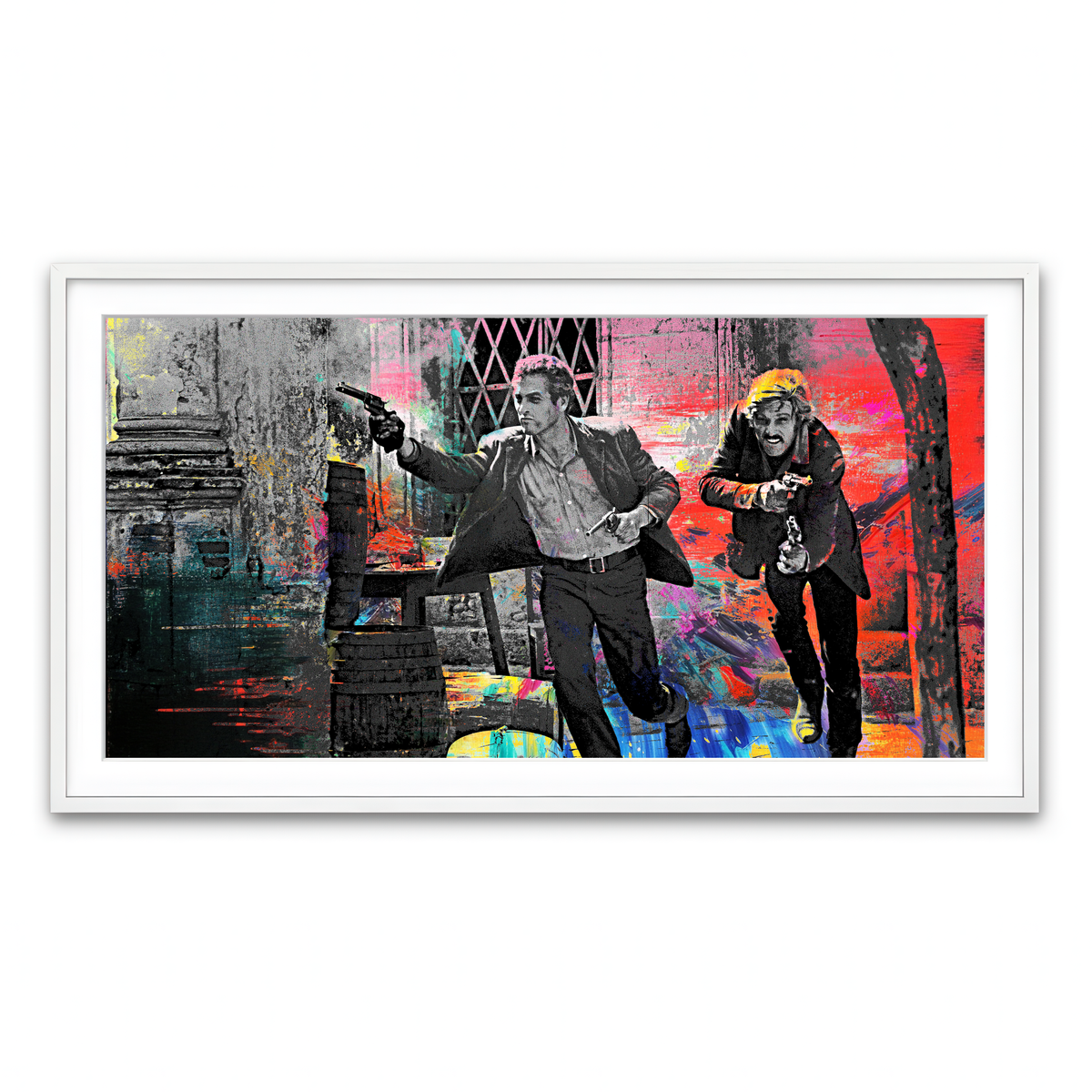 Framed Print 2x1 White