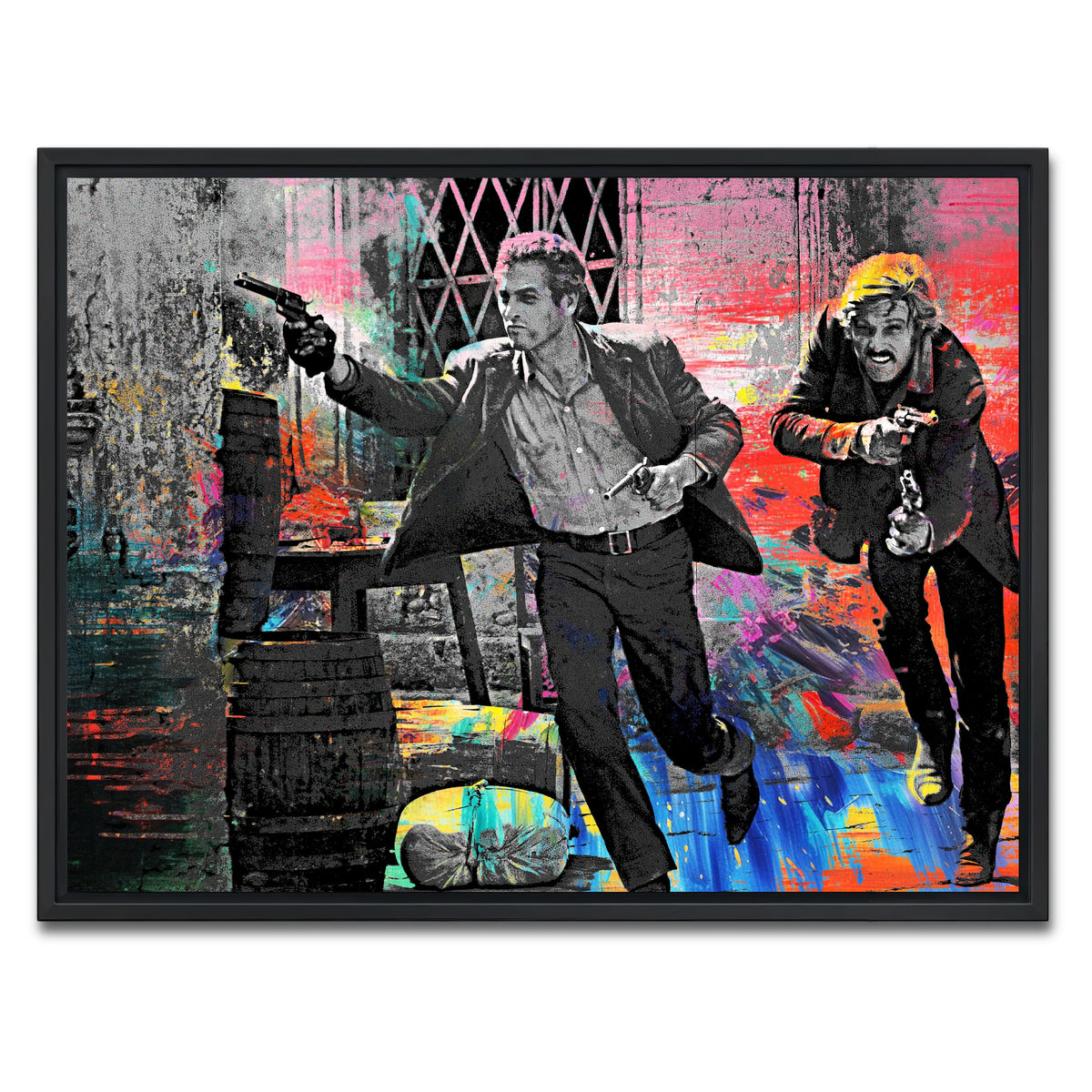 AUTO-MOCKUP WHITE | Butch Cassidy & The Sundance Kid | 1 Piece | Black Framed Canvas | group=4x3
