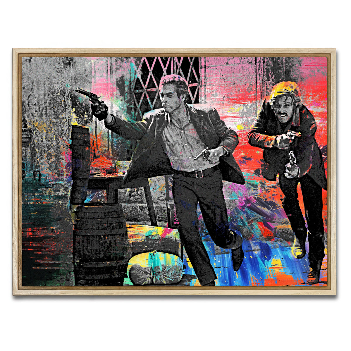 AUTO-MOCKUP WHITE | Butch Cassidy & The Sundance Kid | 1 Piece | Natural Framed Canvas | group=4x3