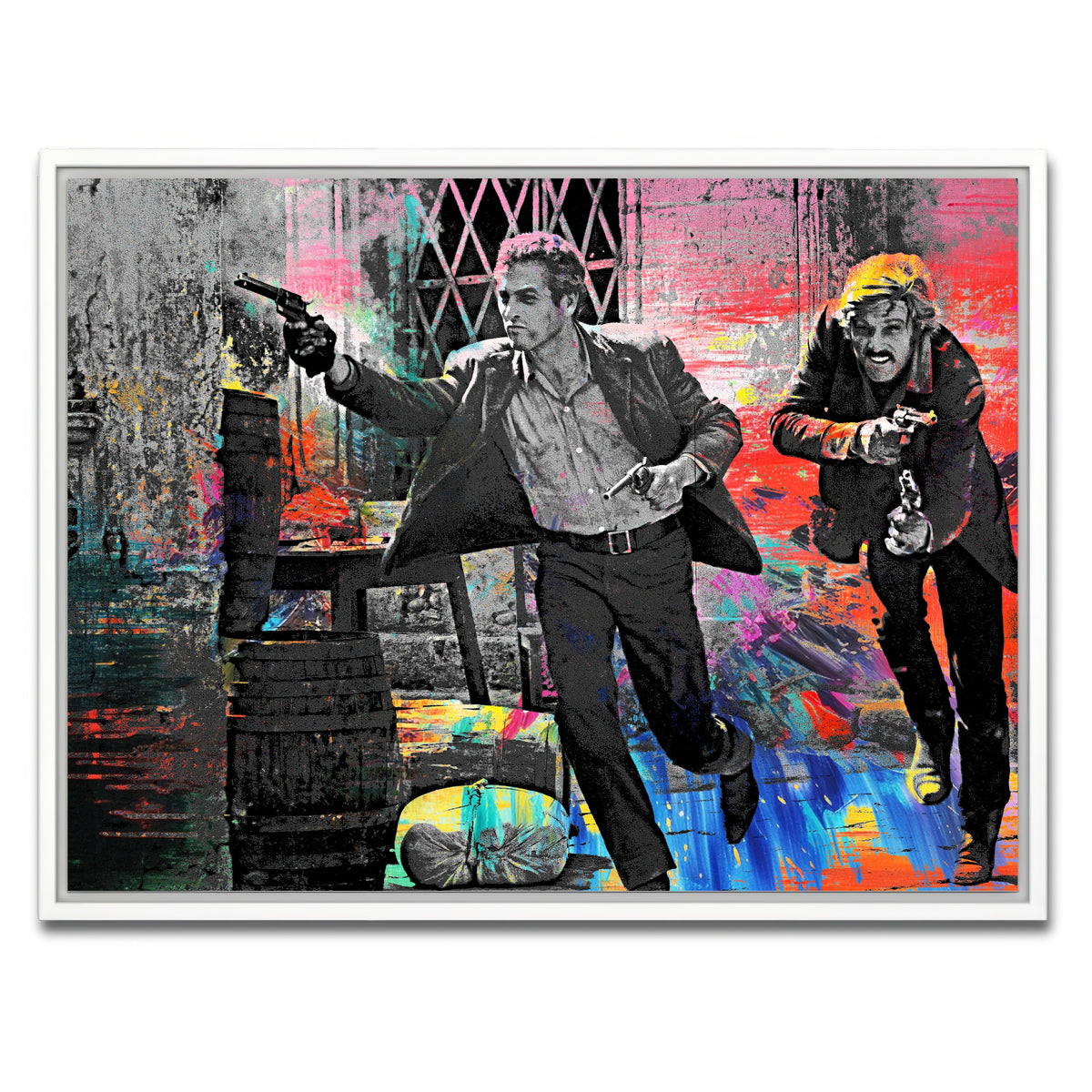 AUTO-MOCKUP WHITE | Butch Cassidy & The Sundance Kid | 1 Piece | White Framed Canvas | group=4x3