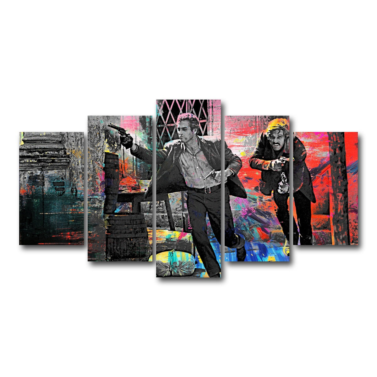 AUTO-MOCKUP WHITE | Butch Cassidy & The Sundance Kid | 5 Piece | Gallery Wrap Canvas | group=5_normal