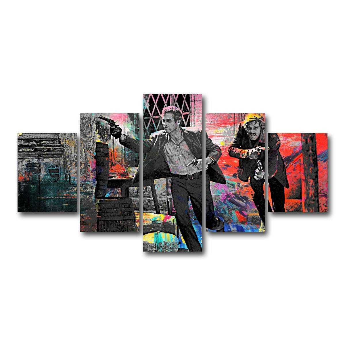 AUTO-MOCKUP WHITE | Butch Cassidy & The Sundance Kid | 5 Piece | Gallery Wrap Canvas | group=5_short