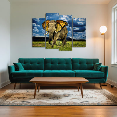 AUTO-MOCKUP ROOM | Butterfly Elephant Wall Art