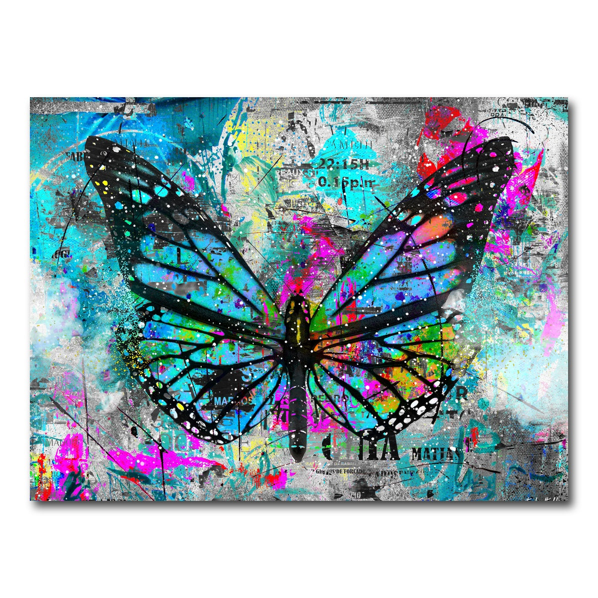 AUTO-MOCKUP WHITE | Butterfly Paint | 1 Piece | Gallery Wrap Canvas | group=4x3