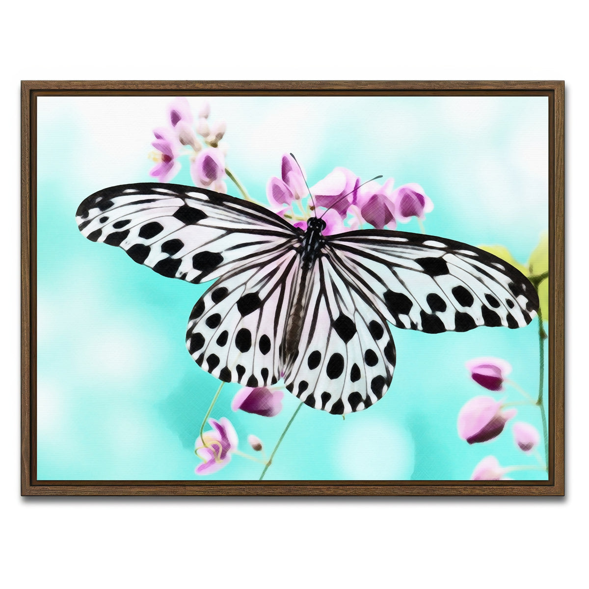 AUTO-MOCKUP WHITE | Butterfly Wall Art | 1 Piece | Walnut Frame | group=4x3