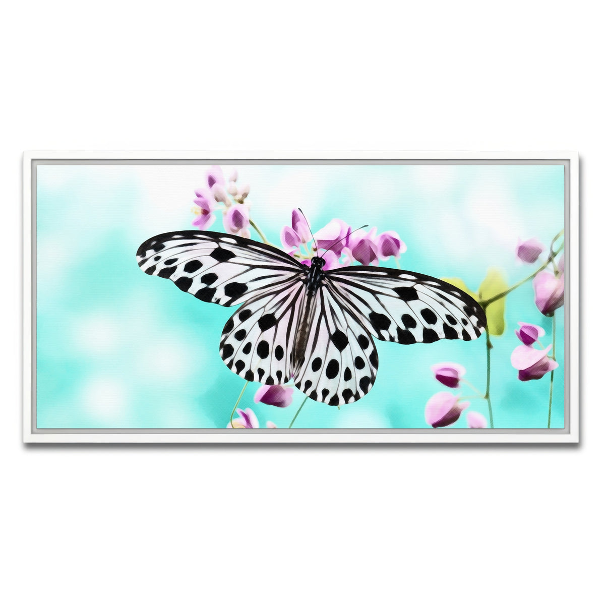AUTO-MOCKUP WHITE | Butterfly Wall Art | 1 Piece | White Frame | group=2x1