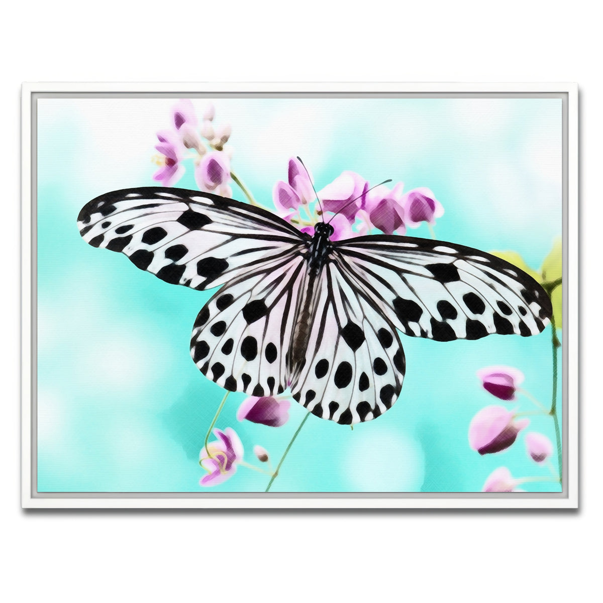AUTO-MOCKUP WHITE | Butterfly Wall Art | 1 Piece | White Frame | group=4x3