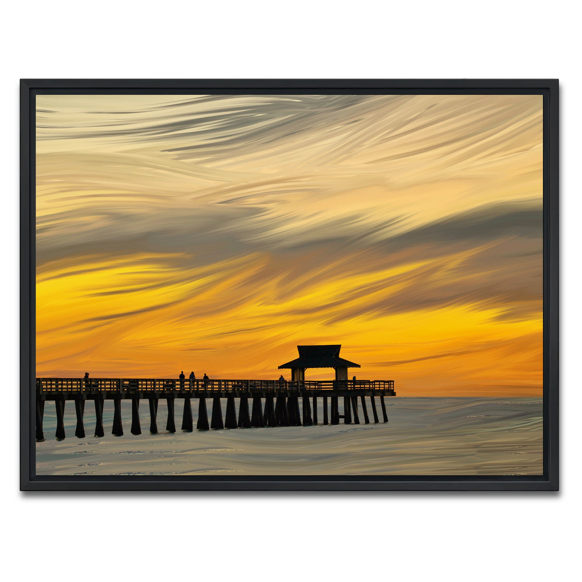 AUTO-MOCKUP WHITE | By the Pier 2 | 1 Piece | Black Framed Canvas | group=4x3