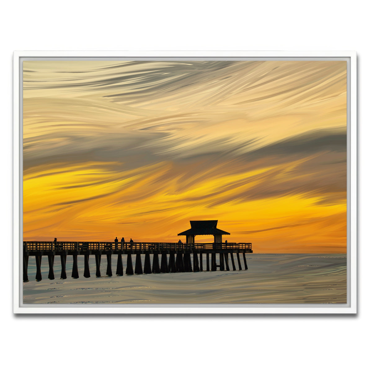 AUTO-MOCKUP WHITE | By the Pier 2 | 1 Piece | White Framed Canvas | group=4x3