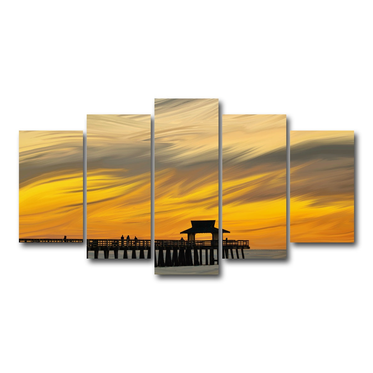 AUTO-MOCKUP WHITE | By the Pier 2 | 5 Piece | Gallery Wrap Canvas | group=5_normal