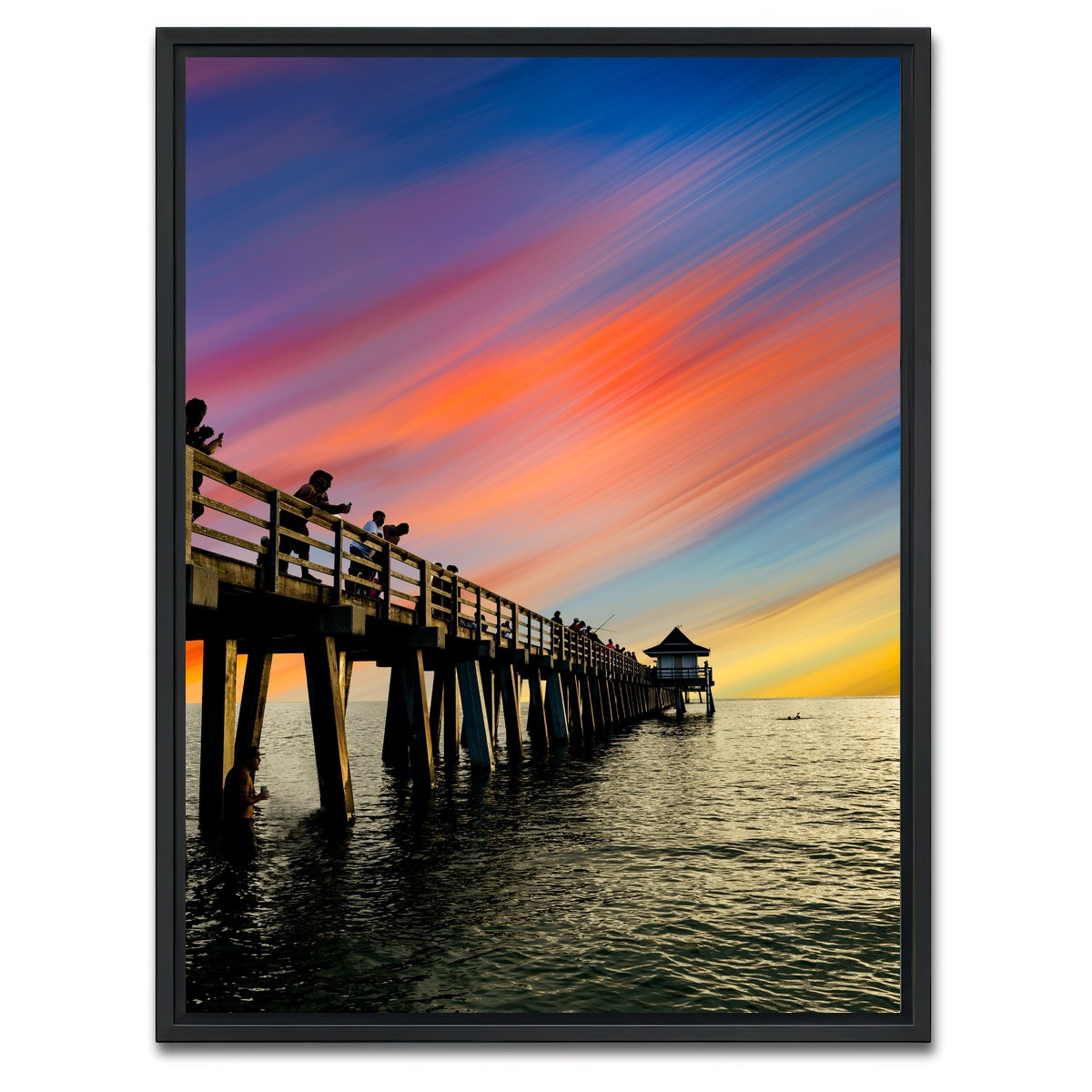 AUTO-MOCKUP WHITE | By the Pier 3 | 1 Piece | Black Framed Canvas | group=3x4