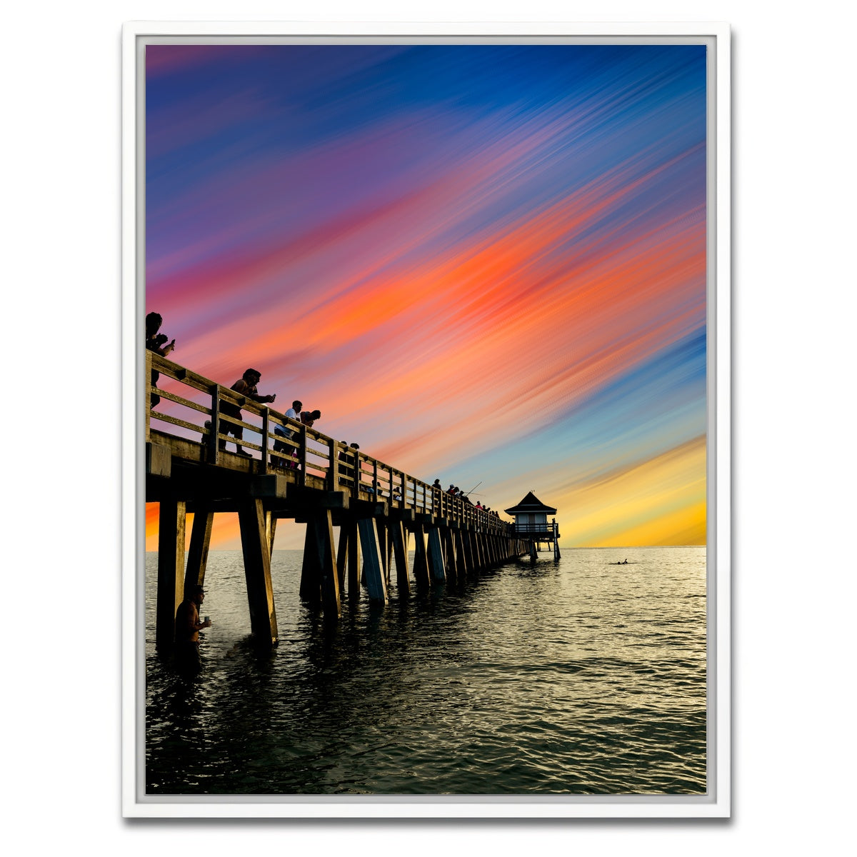 AUTO-MOCKUP WHITE | By the Pier 3 | 1 Piece | White Framed Canvas | group=3x4