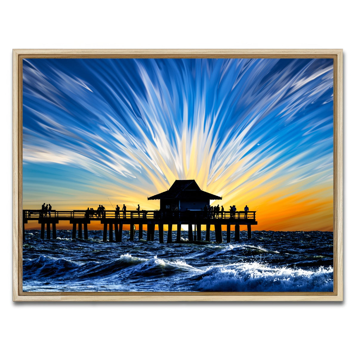 AUTO-MOCKUP WHITE | By the Pier 4 | 1 Piece | Natural Framed Canvas | group=4x3