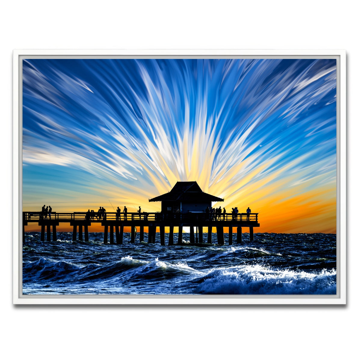 AUTO-MOCKUP WHITE | By the Pier 4 | 1 Piece | White Framed Canvas | group=4x3
