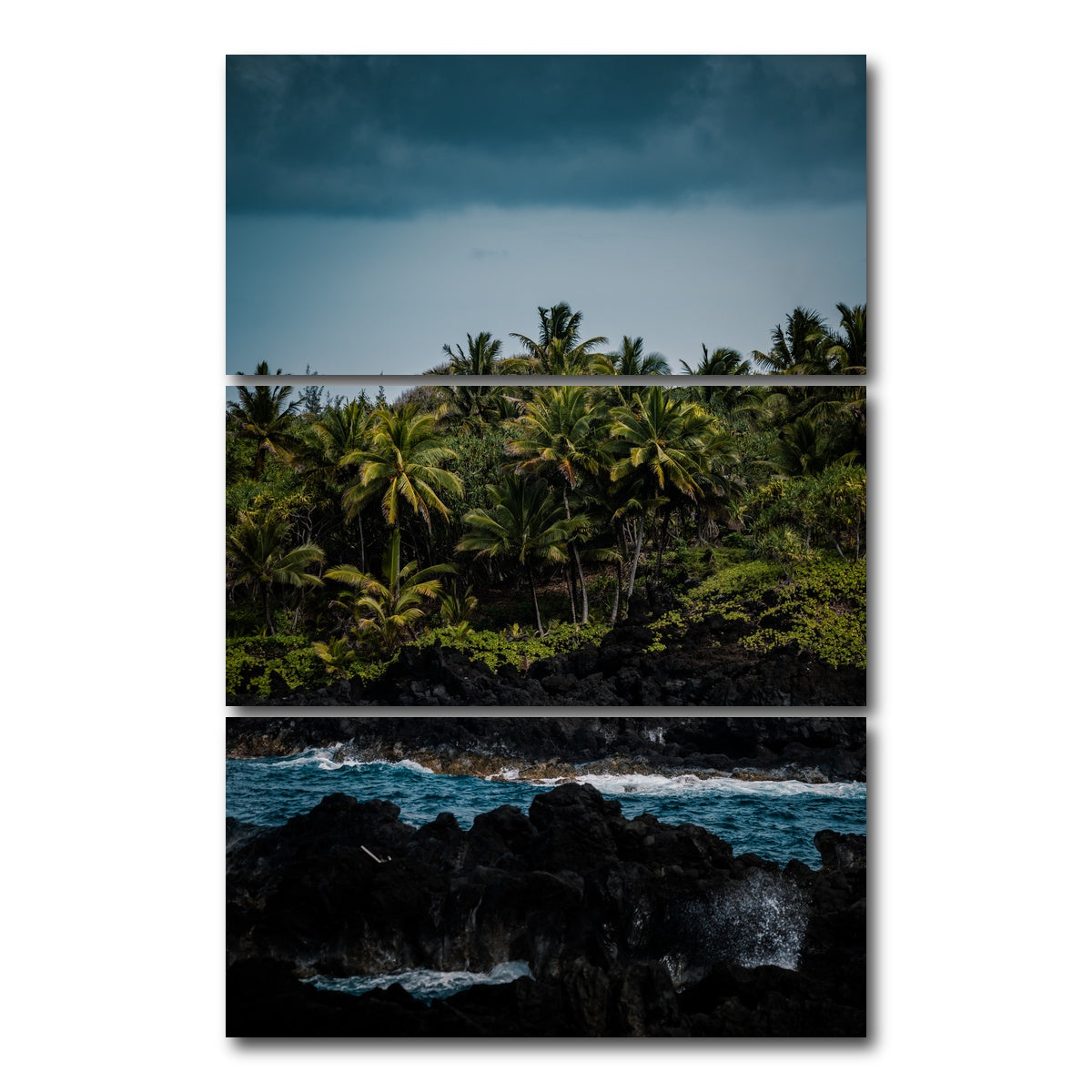 AUTO-MOCKUP WHITE | By the Sea | 3 Piece | Gallery Wrap Canvas | group=12x24_stacked