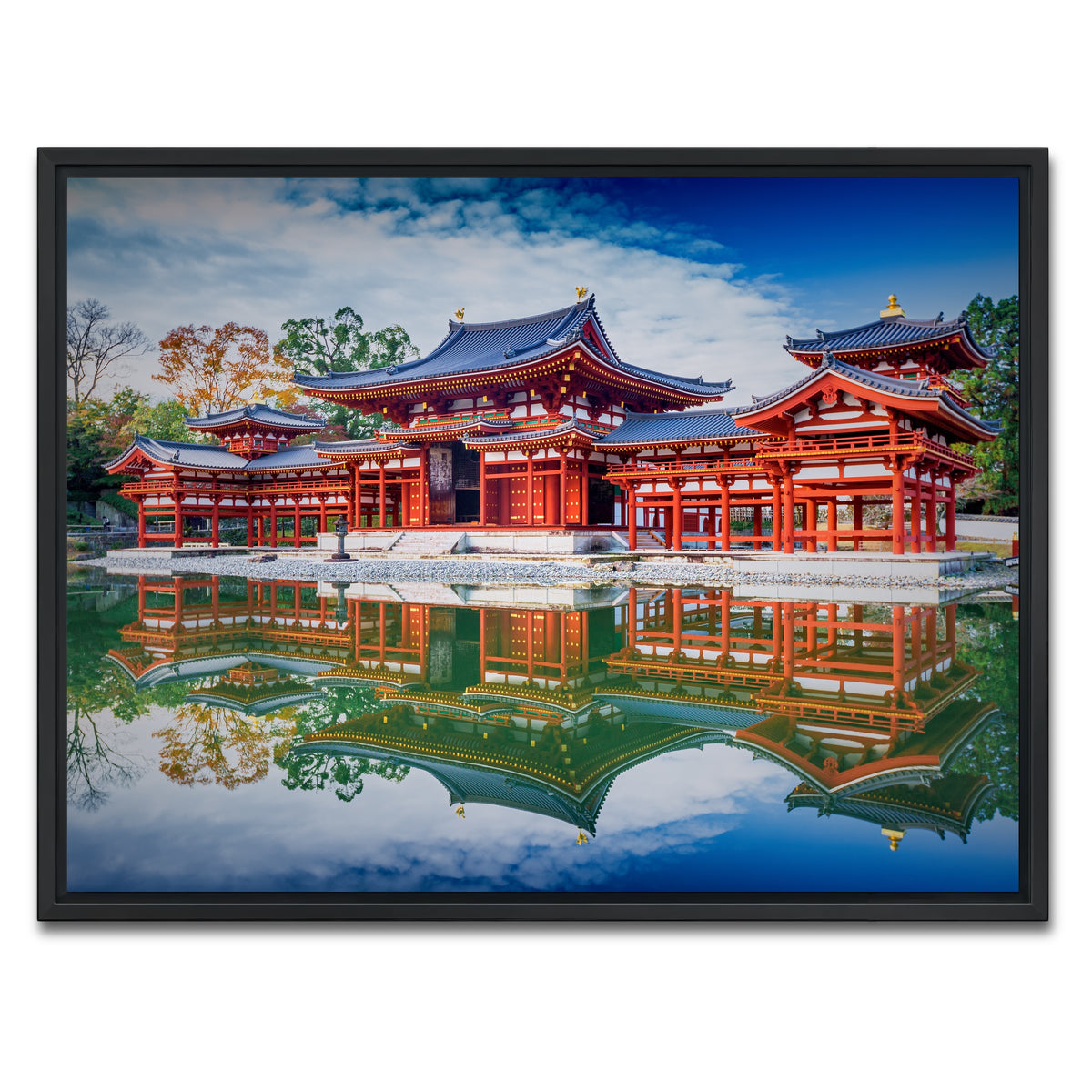 AUTO-MOCKUP WHITE | Byodo-in temple | 1 Piece | Black Framed Canvas | group=4x3
