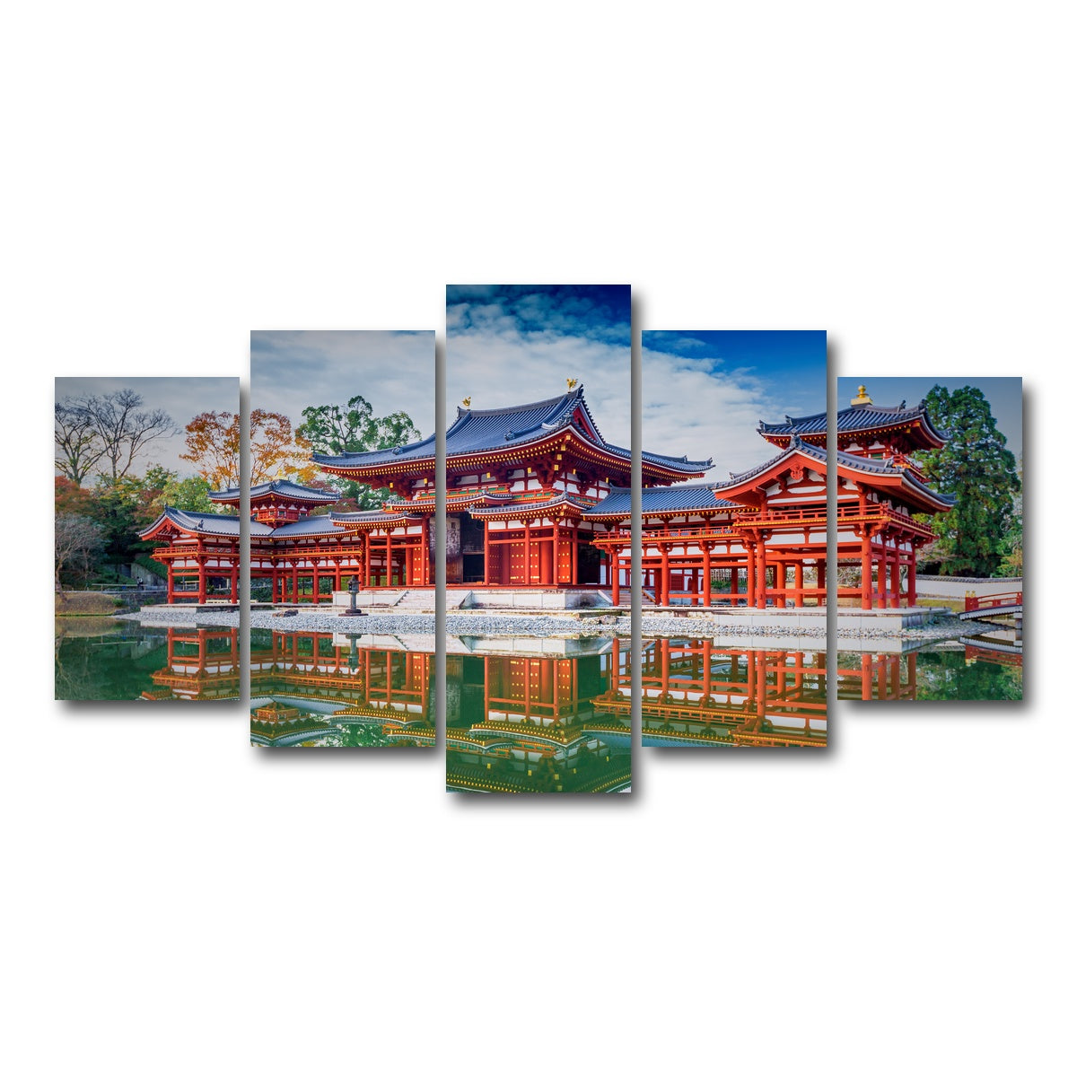 AUTO-MOCKUP WHITE | Byodo-in temple | 5 Piece | Gallery Wrap Canvas | group=5_normal