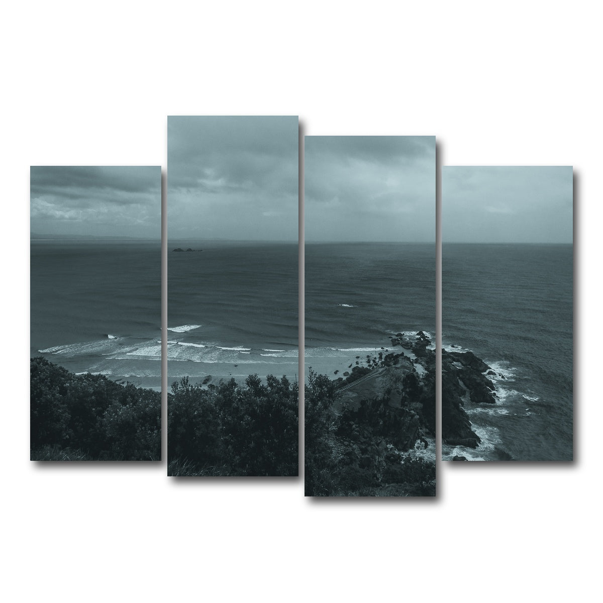 AUTO-MOCKUP WHITE | Byron Bay Surf Days | 4 Piece | Gallery Wrap Canvas | group=4_normal