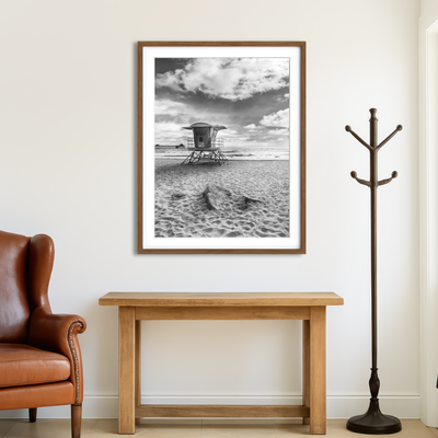 AUTO-MOCKUP ROOM | CALIFORNIA Monochrome Imperial Beach Wall Art